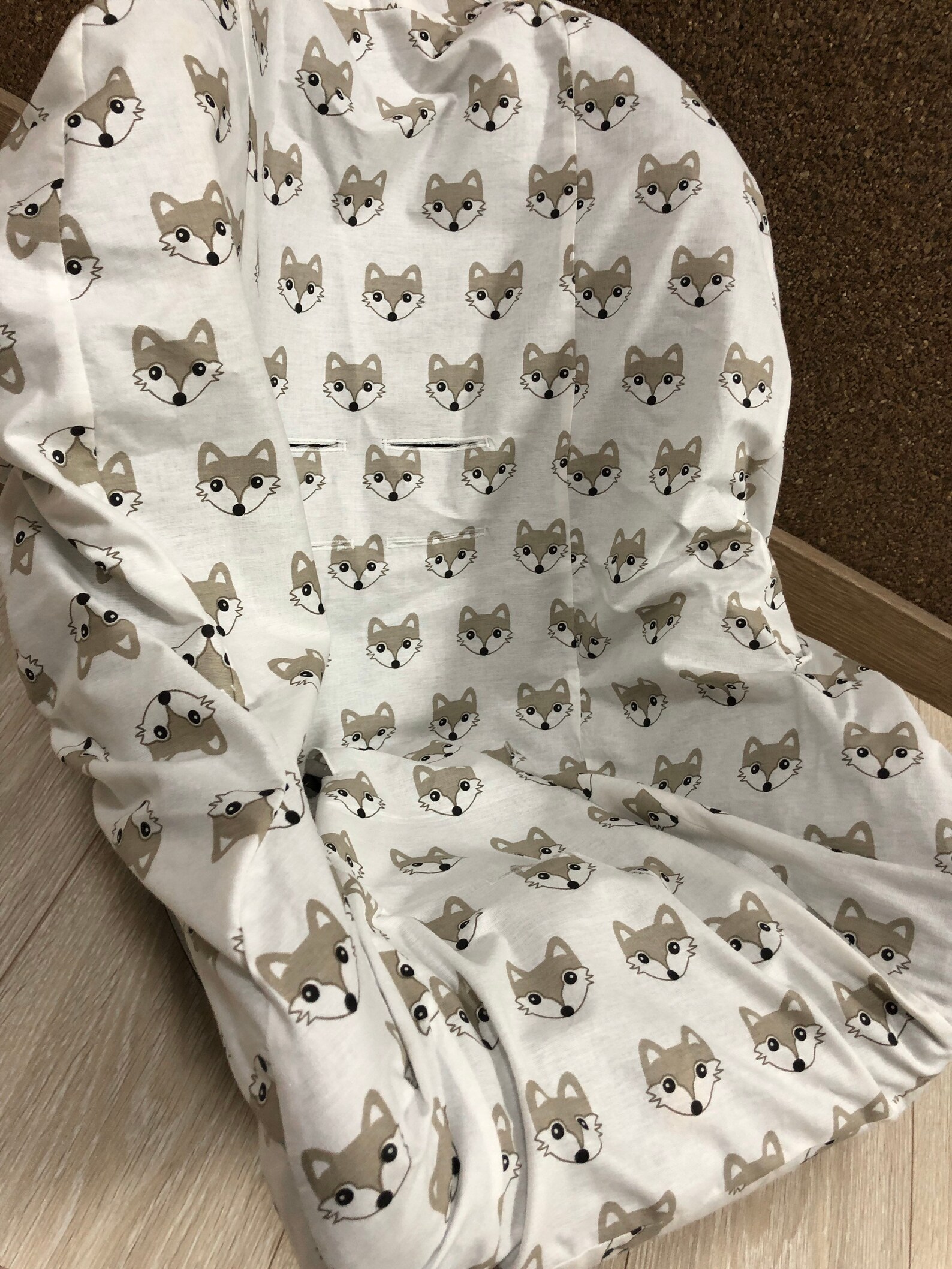 Car Seat Liner Protector for Baby Girl and Boy With Gray Fox Etsy