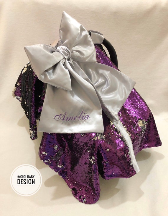 Car Seat Canopy Cover With Big Bow For Baby Girl Personalized - Baby Girl Car Seat Covers Glitter Car Seat Canopy Cover With Big Bow For Baby Girl Personalized - Baby Girl Car Seat Covers Glitter