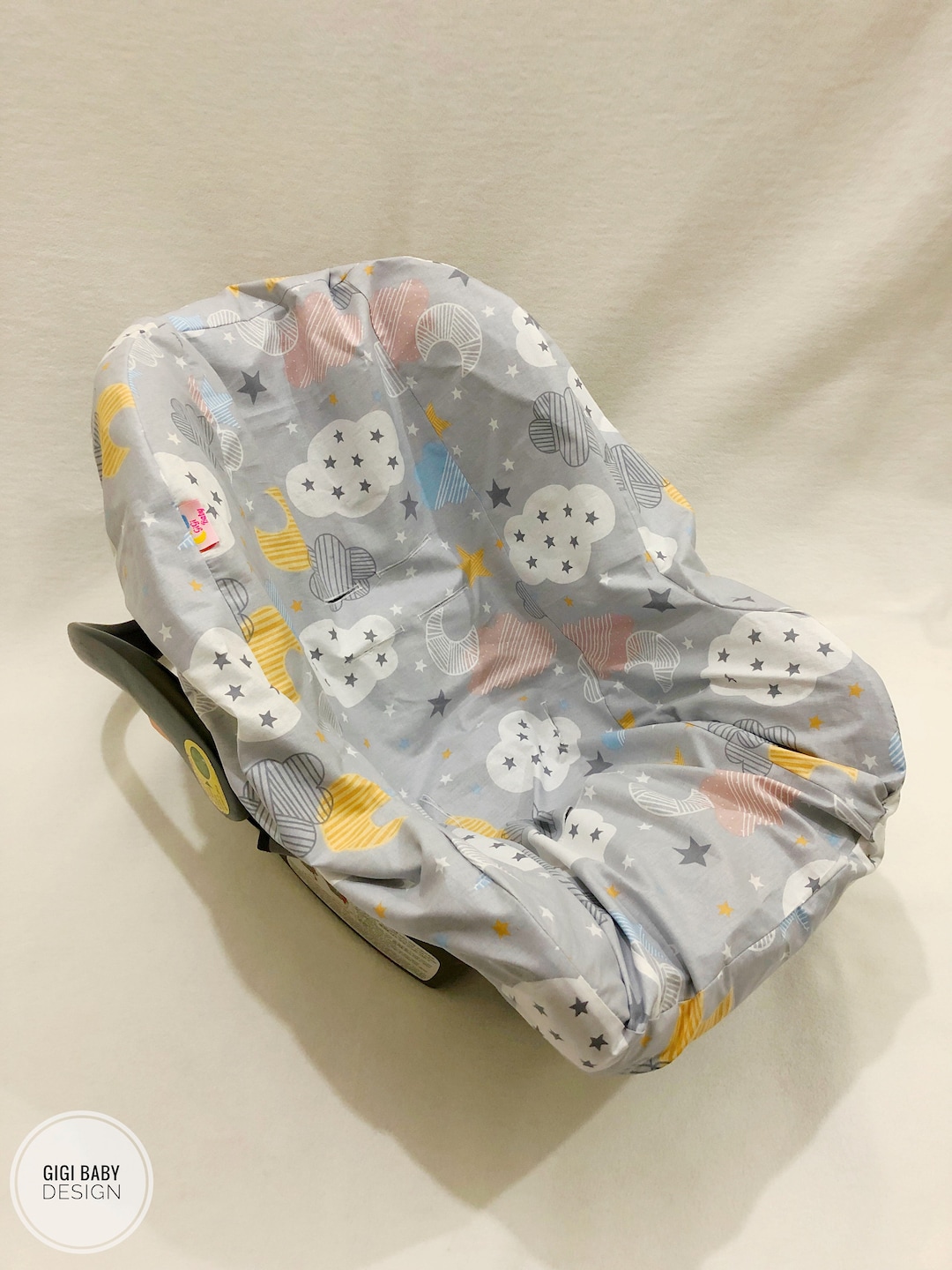 Car Seat Protector Liner for Baby Girl and Boy in Gray Cloud Etsy
