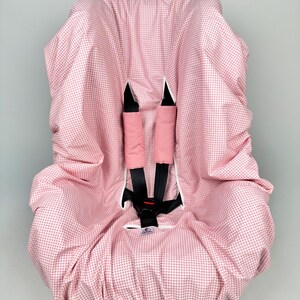 Autositzbezüge Schutzfolie für Mädchen in rosa Puppendruck mit Strap Covers, Geburtstagsgeschenk, Weihnachtsgeschenk