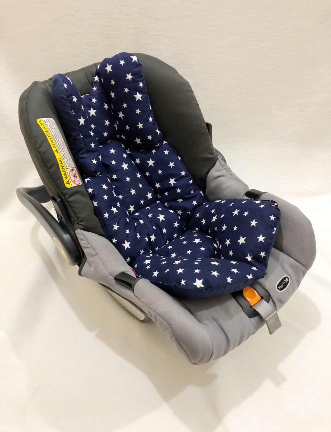 Navy Blue Star Car Seat Stroller Cushion Pillow Liner Headsupport for Baby Girl and Boy Etsy Canada
