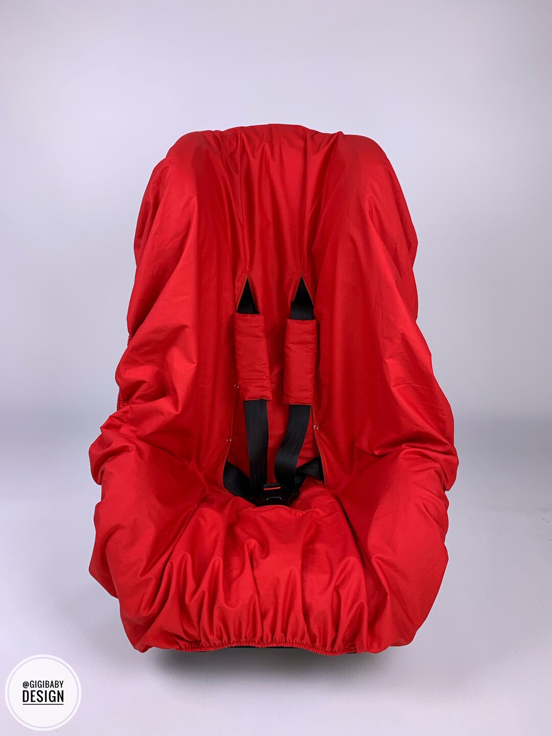 Waterproof Toddler Car Seat Liner Protector for Kids in Red With Strap Covers, 100 Organic