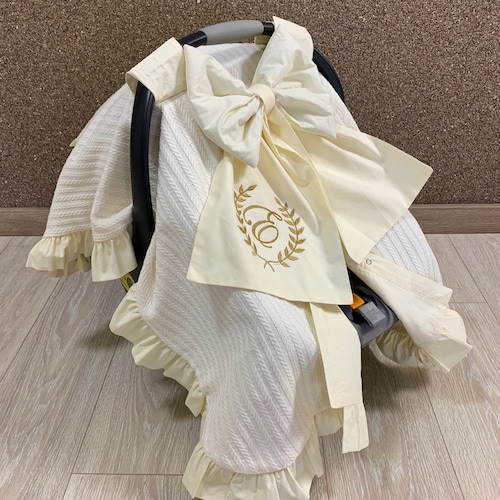 Car Seat Canopy Cover Baby Boy and Girl With Pink Pique and Etsy