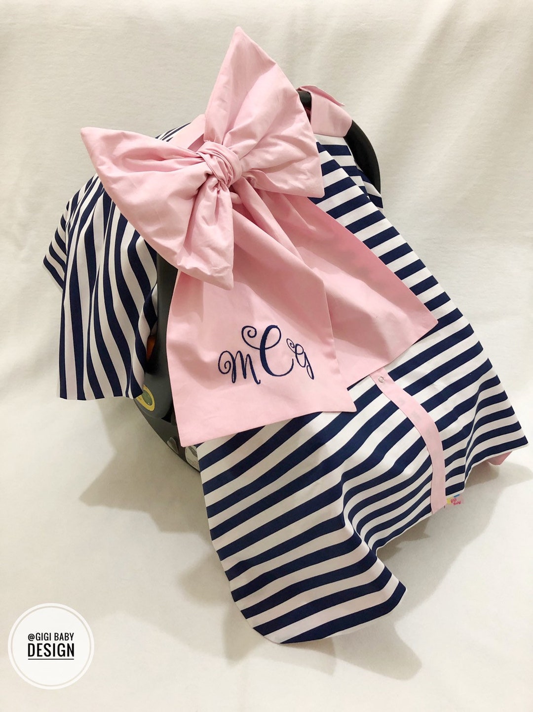 Car Seat Canopy Cover for Baby Girl and Boy With Navy & Etsy