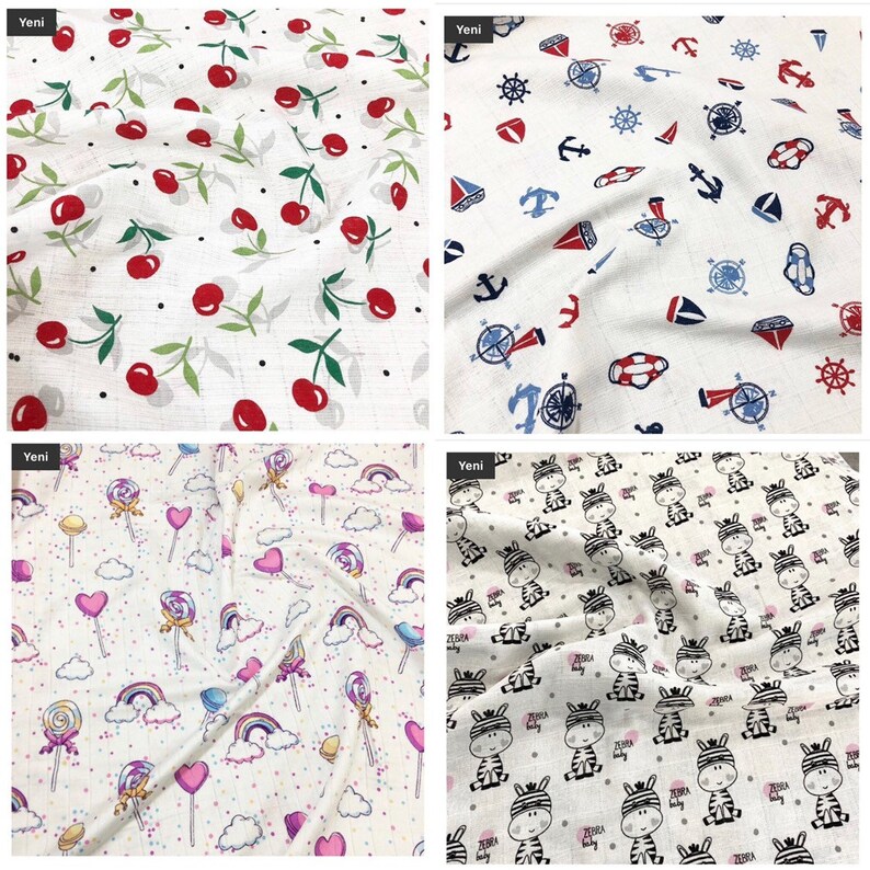 Muslin Burp Cloths for Baby in Set of 5 with Pink Candy Design Etsy