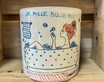 Handmade ceramic tea cup - Le Mille Bolle Blu