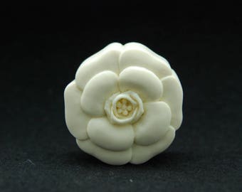 Round Camellia #1, Silicone Mold Mould Sugarcraft Candle Soap Chocolate Polymer Clay Melting Wax Resin Tools Ornament Handmade