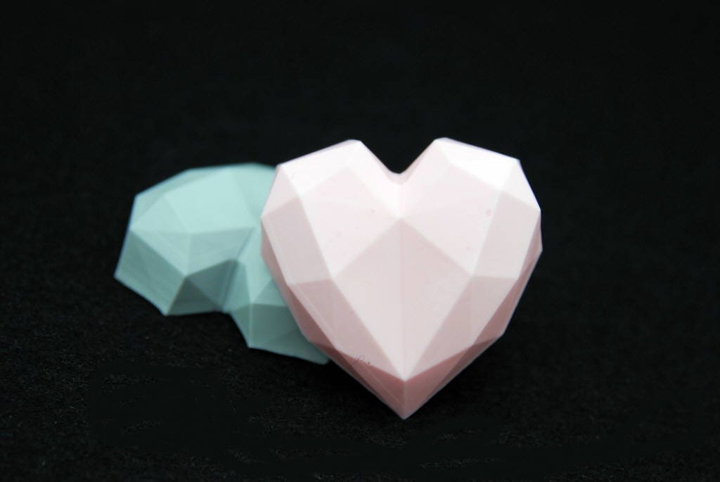 2D Luxury Heart Silicone Mold Candle Chocolate Polymer Clay Jewelry Soap Wax 