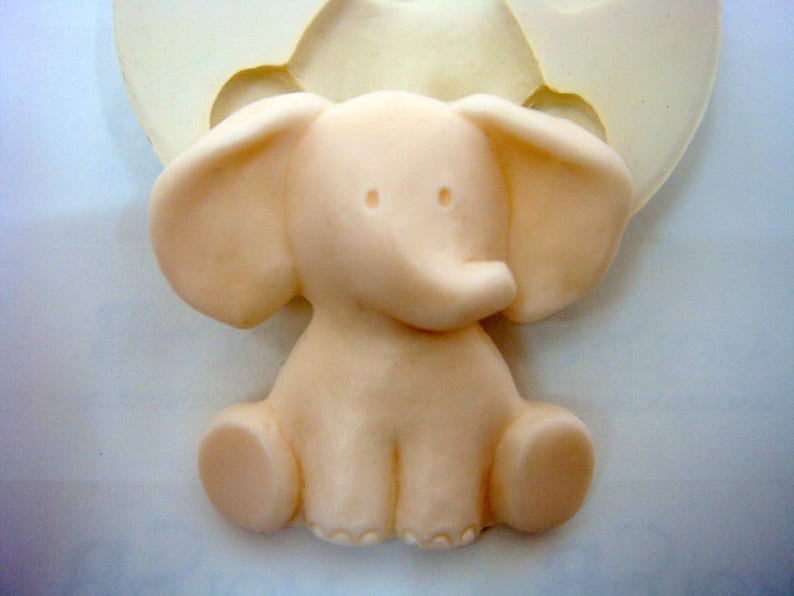 Baby elephant Silicone Mold Mould Sugarcraft Candle Soap Etsy