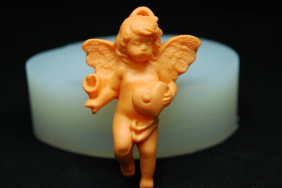 Silicone Mold Mould Chocolate Polymer Clay Soap Candle Wax Baby Angel #4