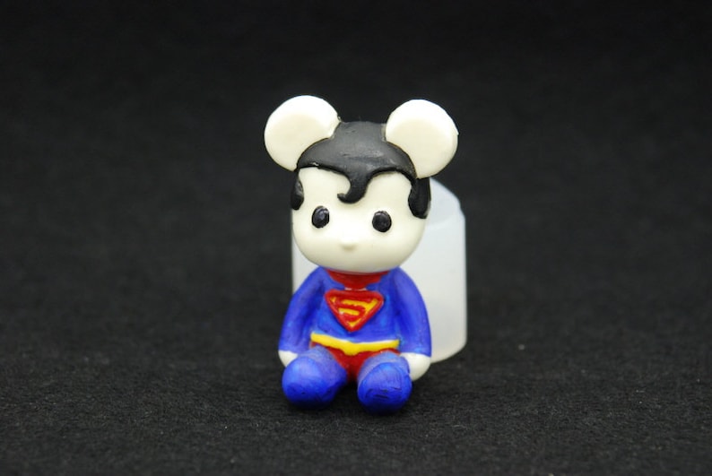 Silicone Mold Mould Sugarcraft Candle Soap Chocolate Polymer Clay Melting Wax Resin Tools Ornament Handmade 2D Bear Superman