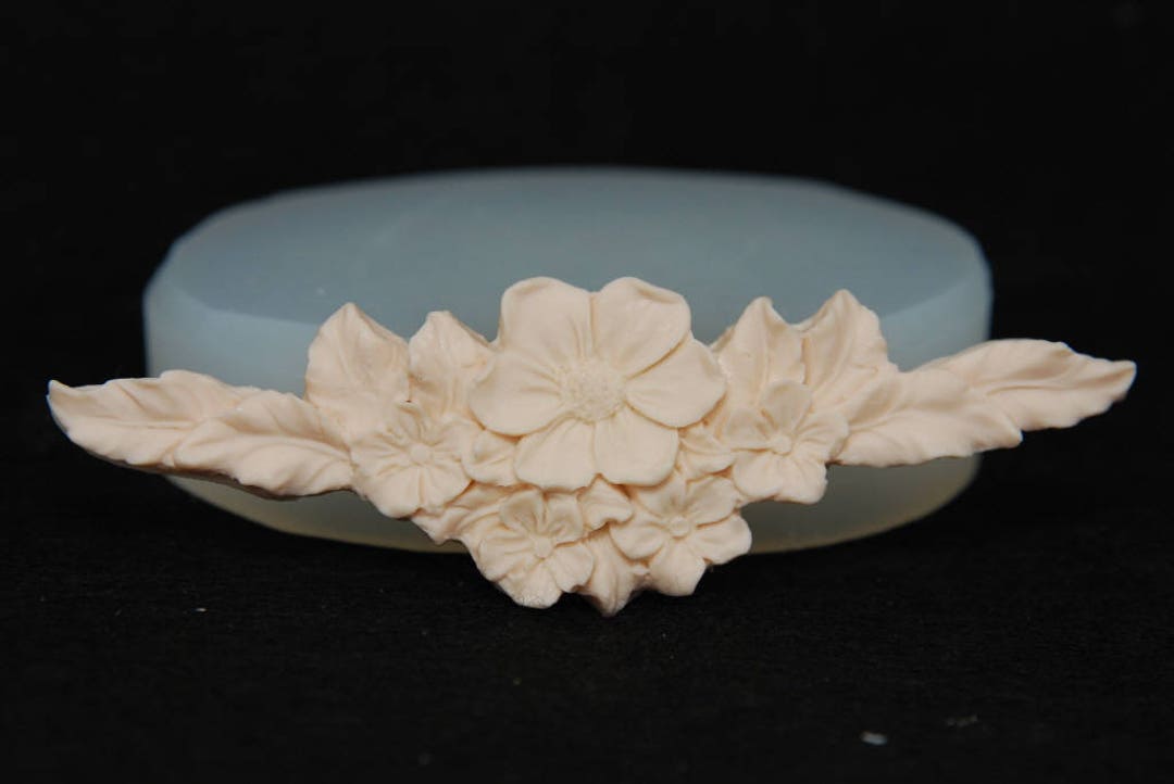 Silicone Mold Oriental Flower Casting Mold, Candle, Raysin, Decoration