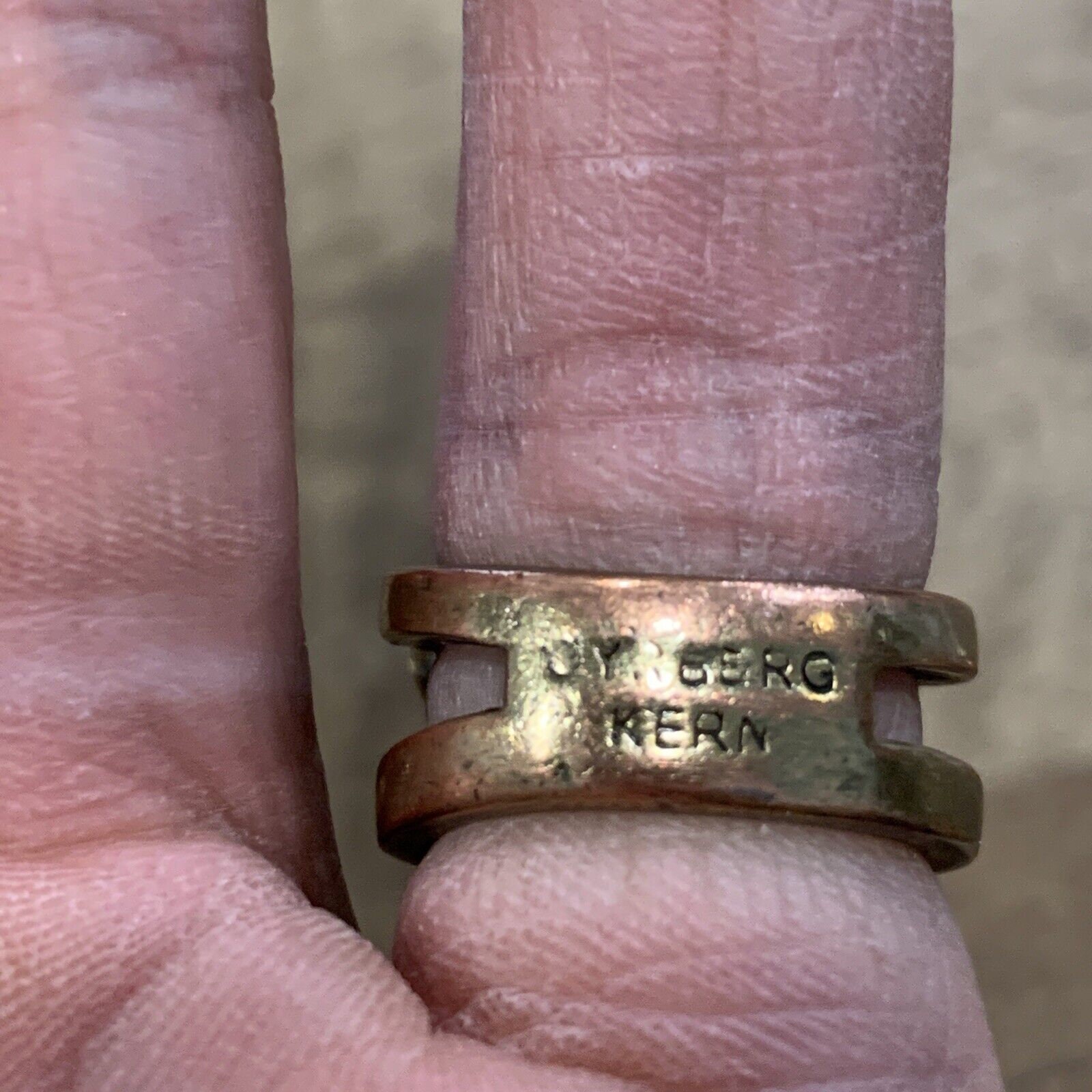 Dyrberg Kern Ring 5.75 Copper Brass Tone 4 - Etsy Norway