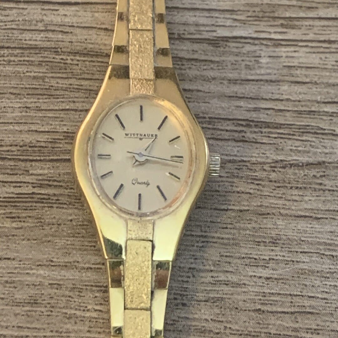 Ladies Wittnauer Quartz Watch Gold Tone 16mm Case Working With Etsy