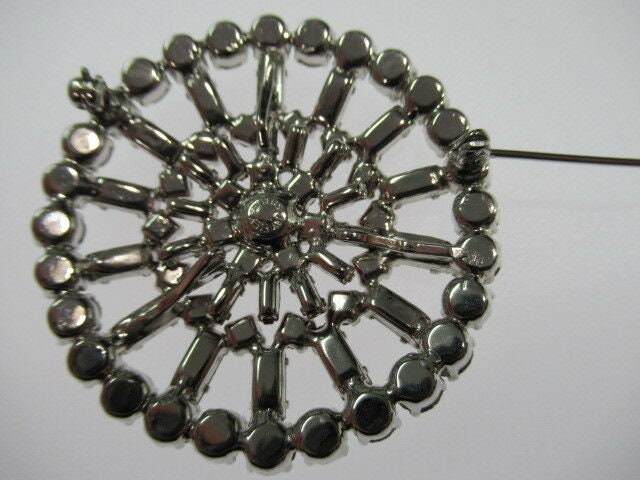 Vintage Sterling Silver Jay Flex Crystal Brooch Pin | Etsy