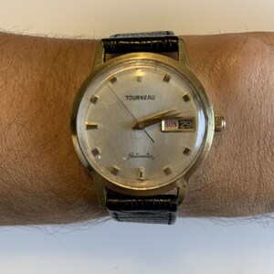 Vintage Tourneau Automatic Daydate Mens Watch Working Condition