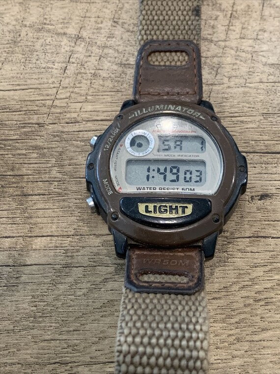 Mens Casio Illuminator Digital Watch W-89H Brown Black Timer | Etsy