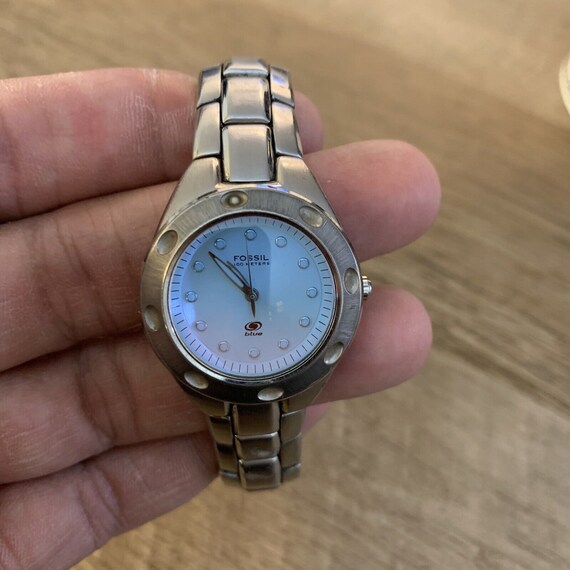Fossil blue watch top 100 meters women's