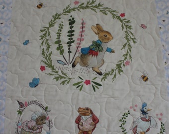 Items Similar To Peter Rabbit Baby Quilt Pastel Baby Quilt
