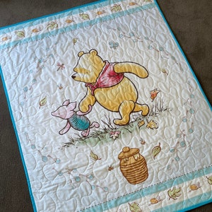 Winnie the Pooh heirloom baby quilt Winnie the Pooh baby quilt Winnie the Pooh nursery bedding playmat unisex baby quilt baby shower gift
