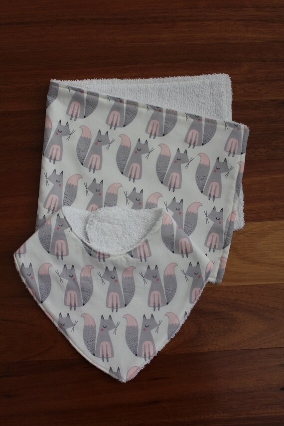 Peter Rabbit Pink Burp Cloths x 3 Toweling Backed GREAT GIFT