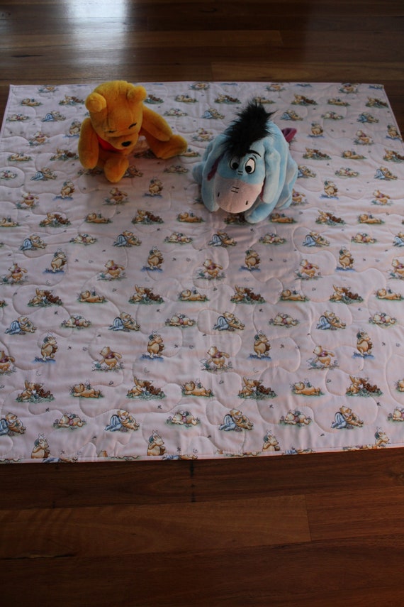 Baby Girl Quilt Winnie The Pooh Crib Bedding Baby Quilt Etsy