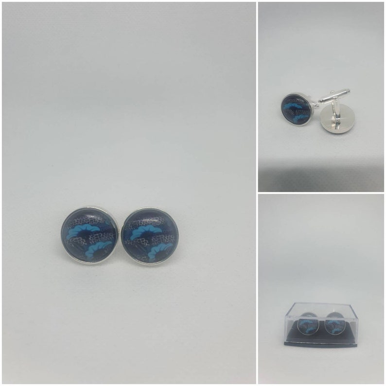 African print cuff links
