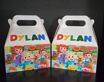 Favor boxes/ Goodie bags/melon Decorations/ melon Gable Boxes/ melon Party Supplies/ Gable Boxes