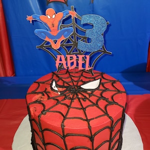 Spiderman Cake Topper/ Spiderman Birthday/ Spiderman Party Decor/ Super Hero Cake Topper/ Customized Cake Toppers