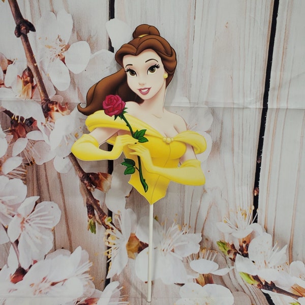 Belle Cake Topper/Belle Cake/ Princess Cake Topper/Beauty and the Beast Cake Topper