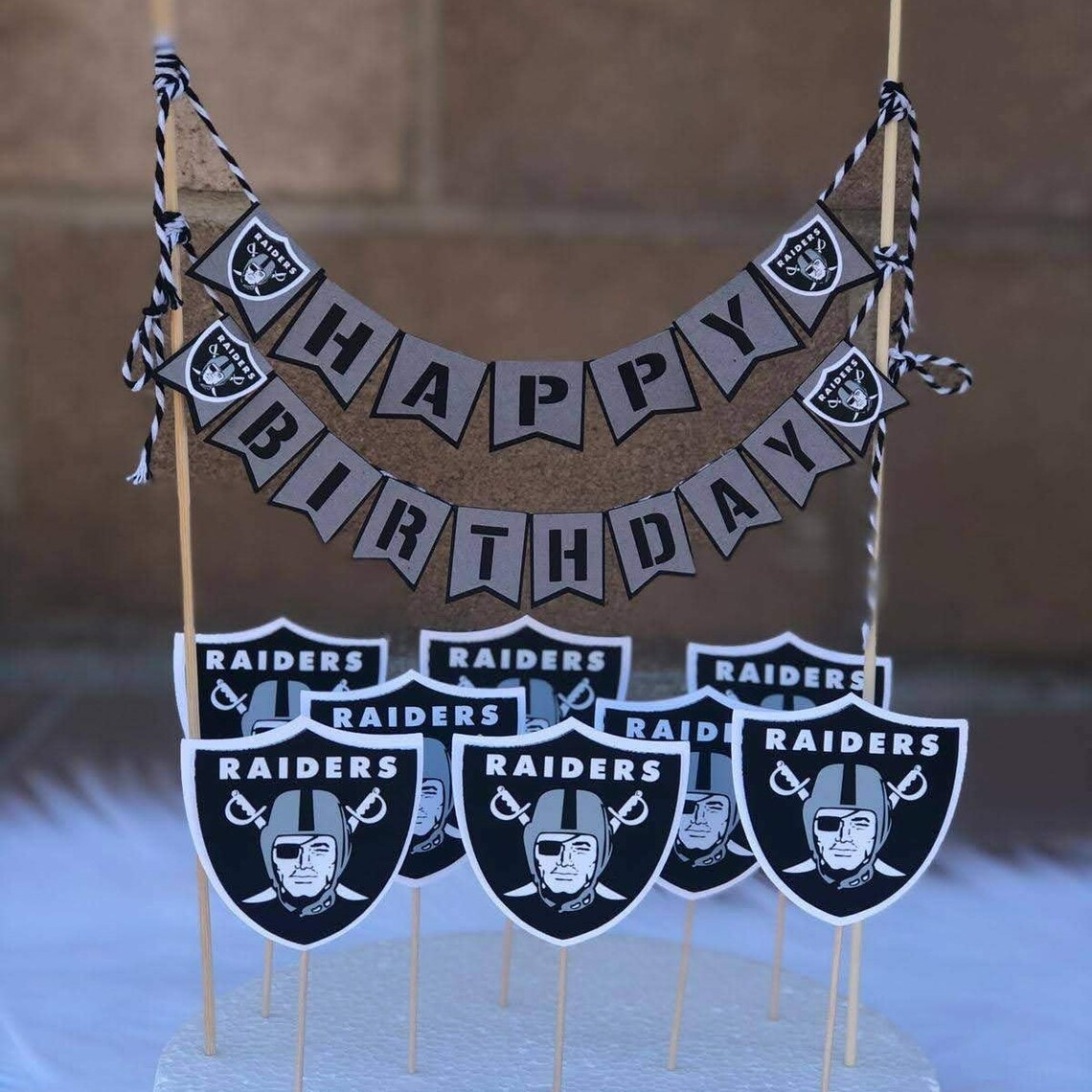 Raiders Personalized Cake Topper/ Raiders Cake Topper/ Raiders Etsy