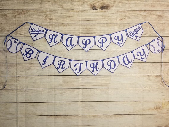 Dodgers Happy Birthday Banner/ LA Dodgers/ Happy Birthday | Etsy
