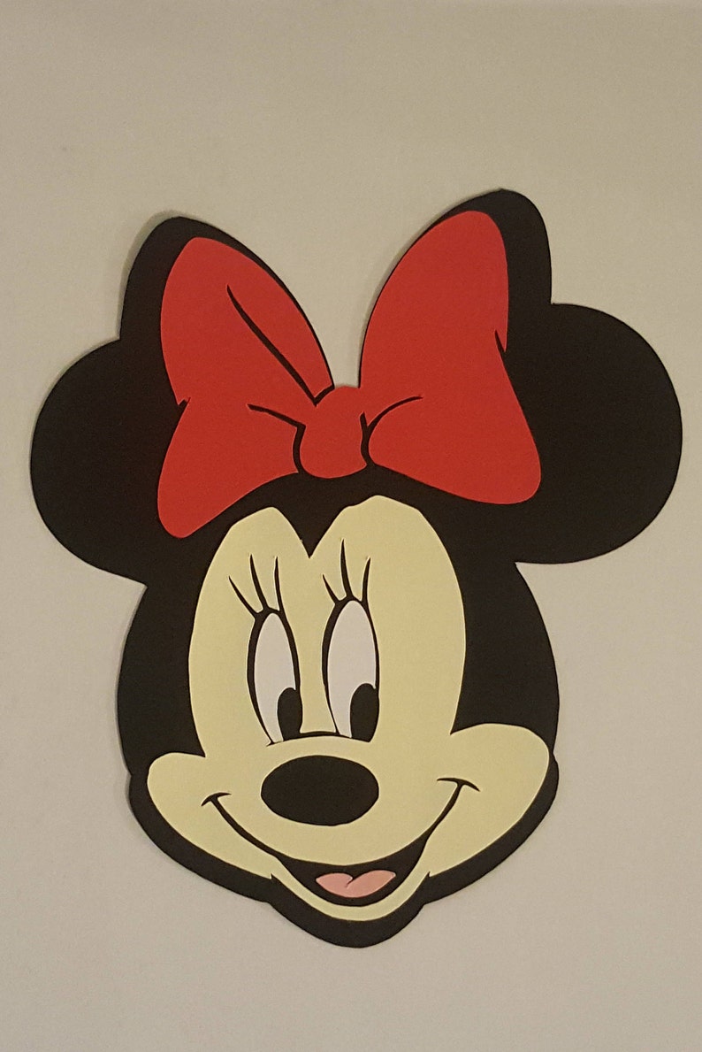 Minnie Mouse Die Cuts/ Minnie Mouse Face/ Minnie Mouse Red Bow - Etsy