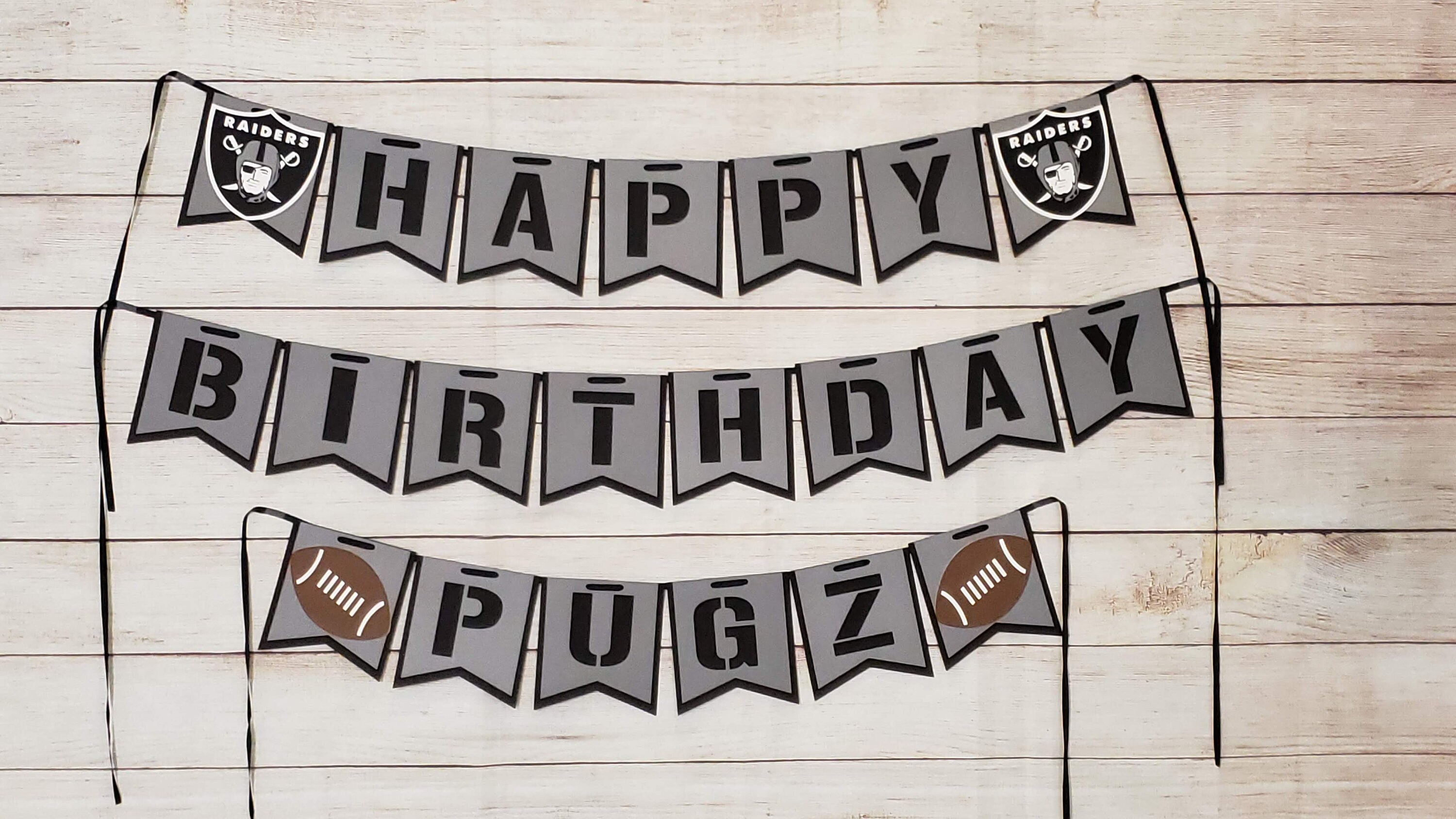 Raiders Birthday Banner/ Raiders Decorations/ Football Etsy