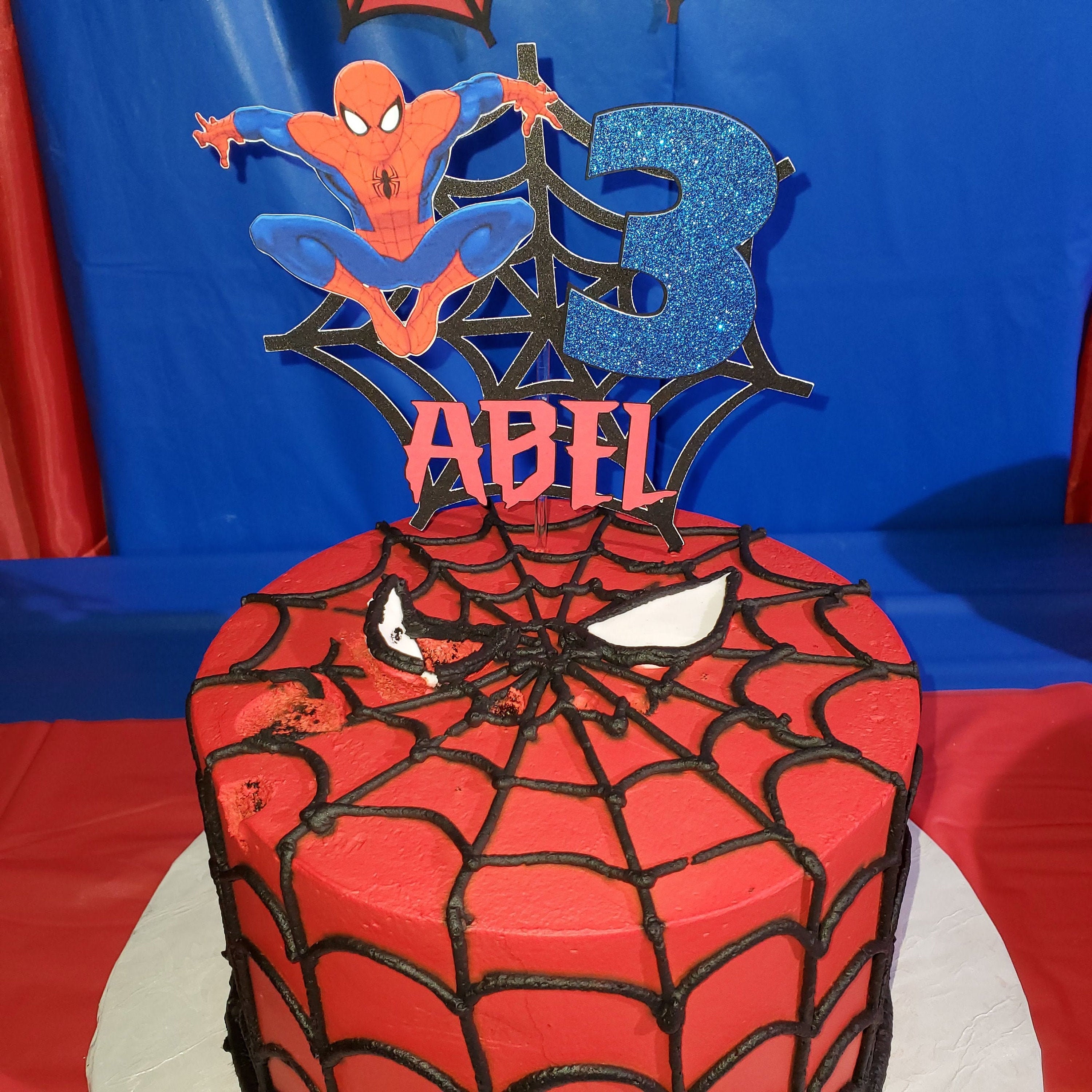 Spiderman Cake Topper/ Spiderman Birthday/ Spiderman Party - Etsy ...