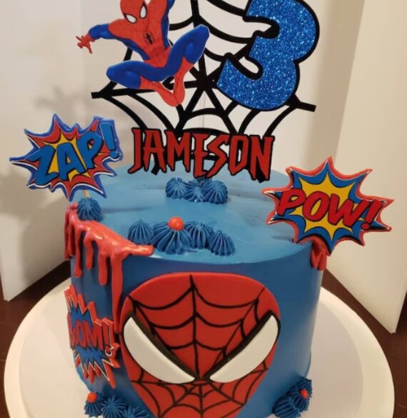 Spiderman Cake Birthday Decorations Toppers Action Figure Party Decoration