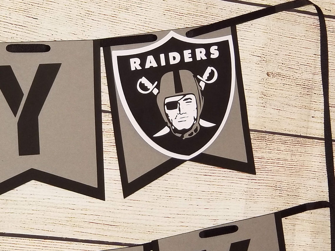 Raiders Birthday Banner/ Raiders Decorations/ Football Etsy