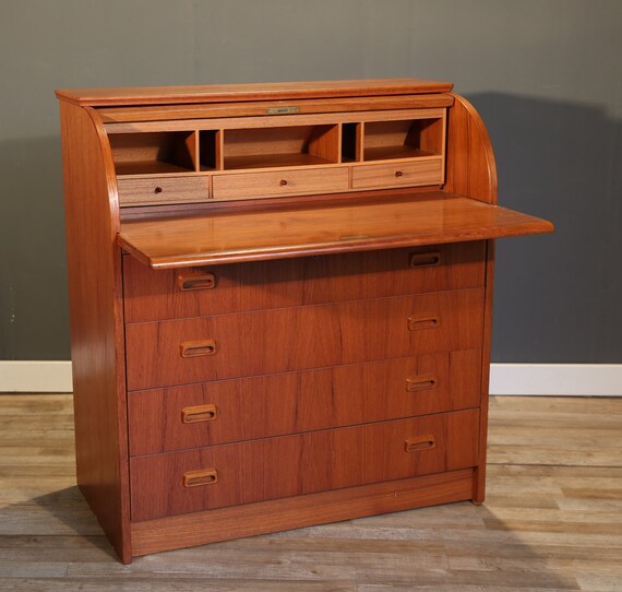Swedish Secretary Of Teak Etsy