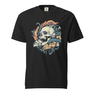 Skulls in Bloom Macabre Graphic T-Shirt – Horror/Occult Art
