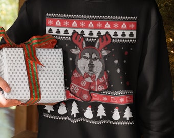 Husky Ugly Sweater - Etsy