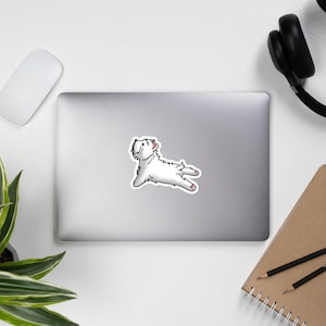 Yoga Westie Sticker, Westie Vinyl Decal, Funny West Highland White Terrier Dog Gift