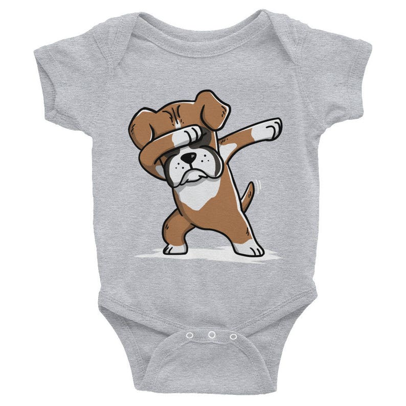 Dabbing Boxer Baby Bodysuit Boxer Dog Baby Clothes Etsy