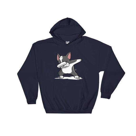 Mignon avec Boston chien Terrier chien Boston drôle Hoodie Dab danse cadeau 190624 Mignon avec Boston chien Terrier chien Boston drôle Hoodie Dab danse cadeau 190624