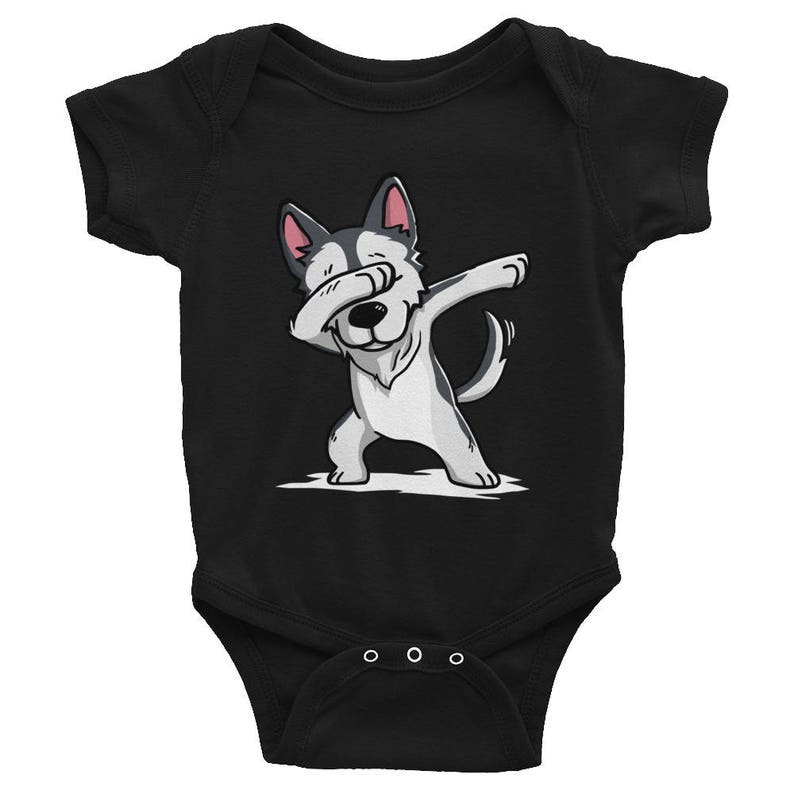 Alaskan Malamute Dog Baby Clothes Dabbing Siberian Husky Baby Bodysuit