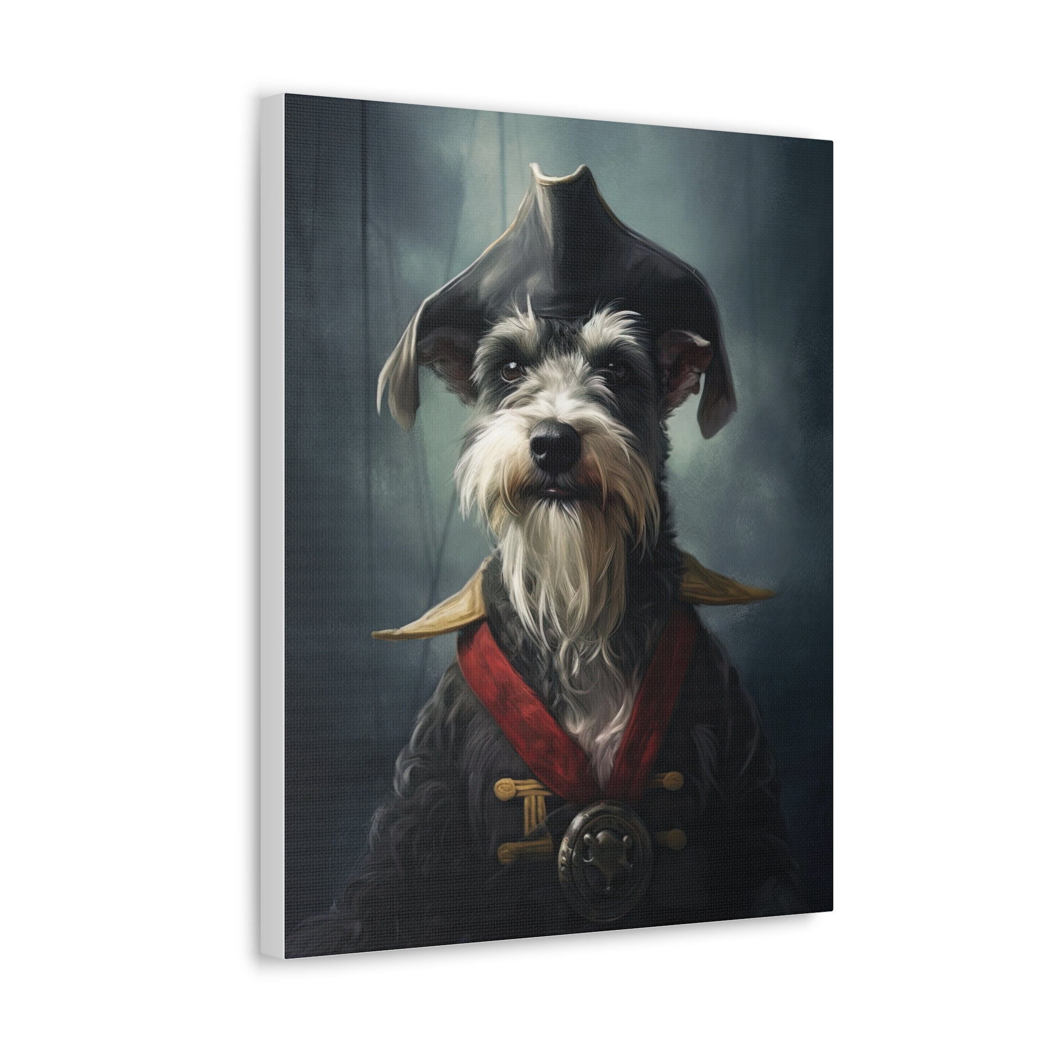 Miniature schnauzer canvas art top