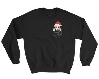 Funny Corgi Dog Pocket Ugly Christmas Sweater