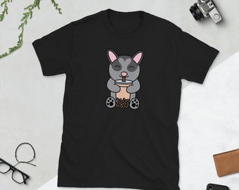 Boba Bubble Milk Tea Sugar Glider T-Shirt, Sugar Glider Pet Shirt, Funny Sugar Glider Gift