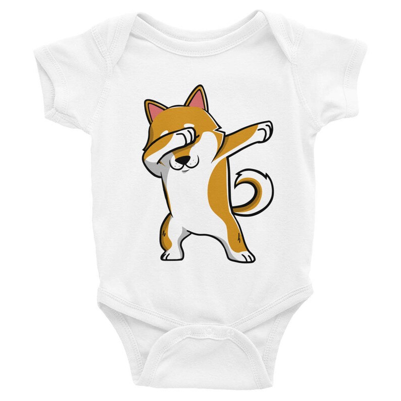 Dog Baby Clothes Dabbing Shiba Inu Baby Bodysuit