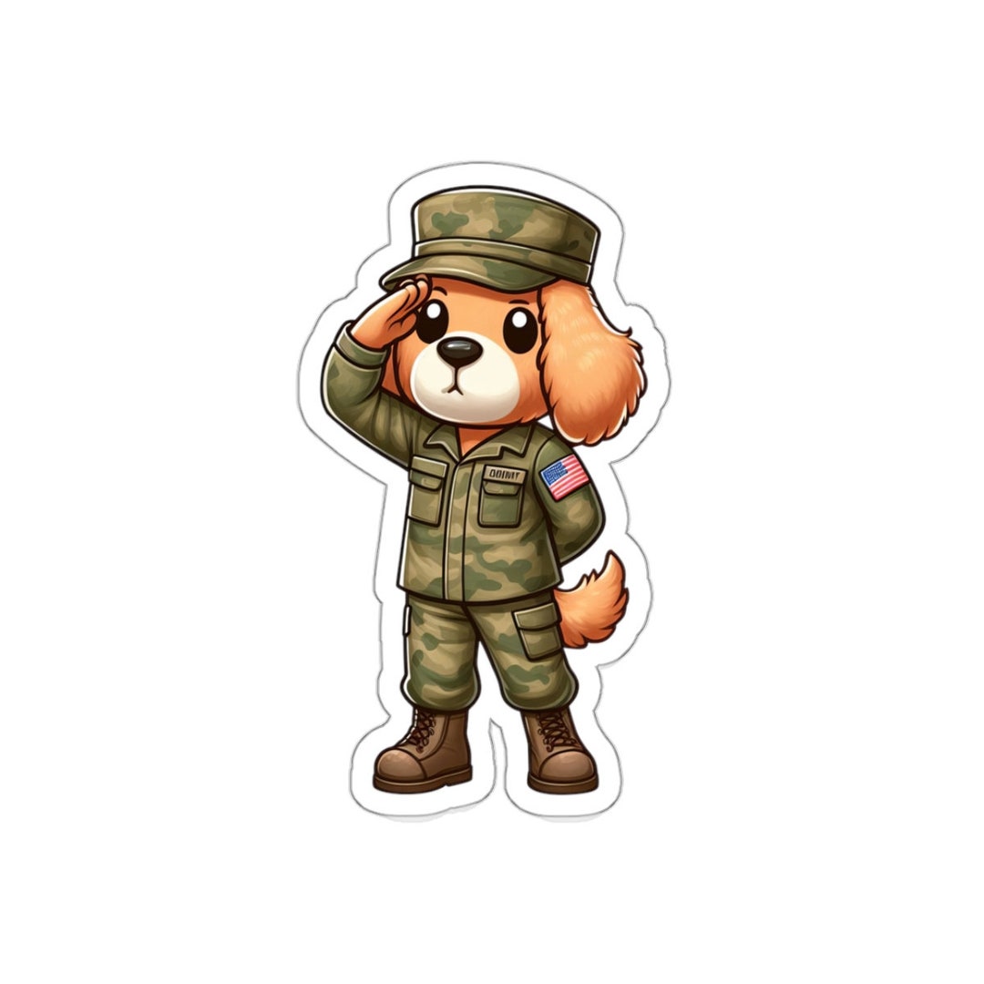 American Cocker Spaniel Army Sticker Perfect Cocker Spaniel Military ...