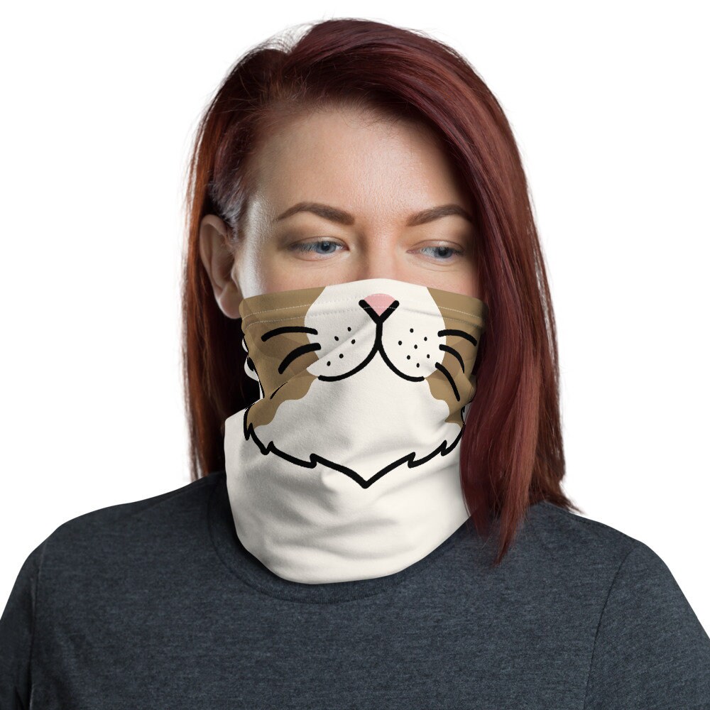 Maine Coon Cat Neck Gaiter Maine Coon Cat Face Mask Cat Etsy
